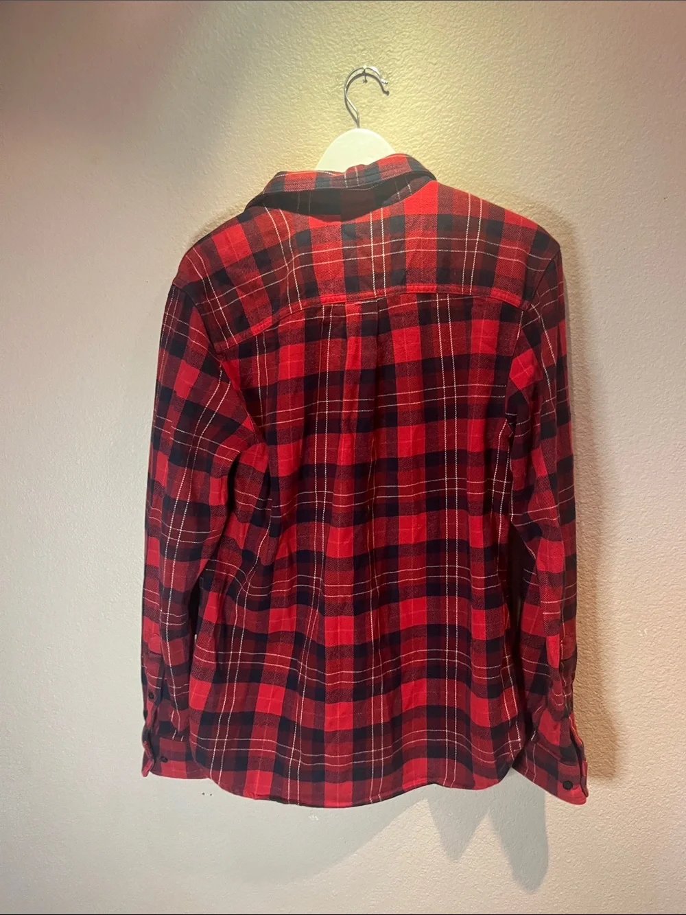 The North Face Men’s Cotton Flannel Shirt Size Small Red Black